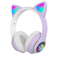 PurrStar: Cat Ear Bluetooth Headphones with LED Lights & Mic, Wireless Over-Ear Headphones, Cute Kitty Design for Music & Gaming (Assorted)
