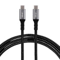 Nextech USB Type C to Type C 100W, Gen 2, 10gbps Braided Fast Sync & Charge Video Cable Compatiable with Laptops & Smartphones (1.8M)