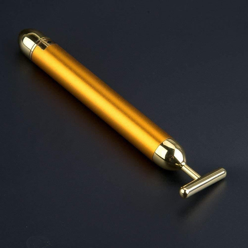 GlowLift: Electric Vibration Facial Massage Roller with T-Shaped Design for Anti-Wrinkle Skin Care & Face Lifting