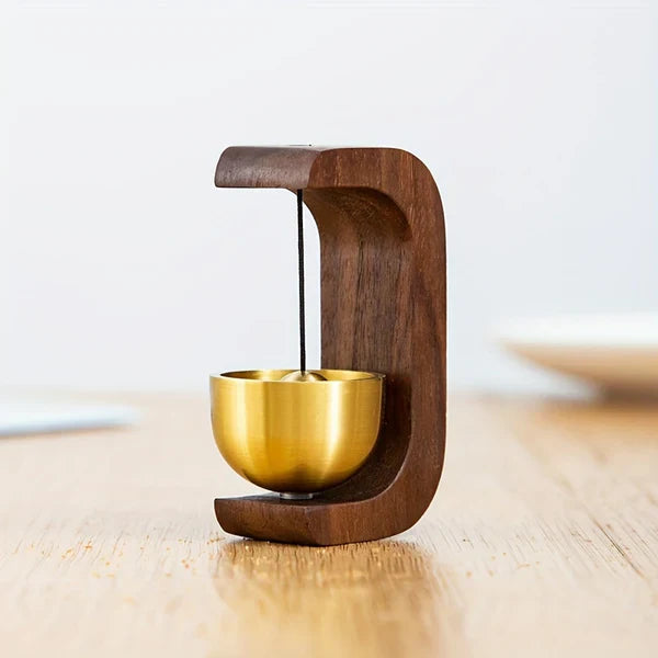 ZenBell: Vintage Japanese Wooden Door Bell with Soothing Mindful Chime, Ideal for Shops, Home & Office Decor
