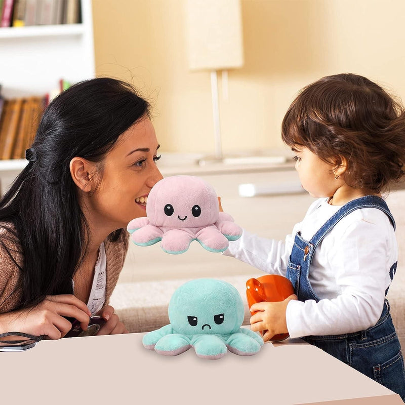 Chums: Reversible Plush Squishy Pals â€“ Soft & Cuddly Octopus Toy for Kids & Babies, Perfect Gift for Boys & Girls