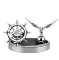Sailor: Solar-Powered Rotating Car Air Freshener with Ship Steering Wheel & Anchor Design
