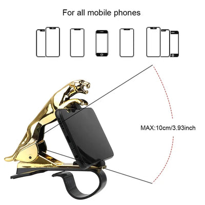 JagMount: 360Â° Rotating Car Phone Holder with Adjustable Dashboard Clip for Secure Mounting