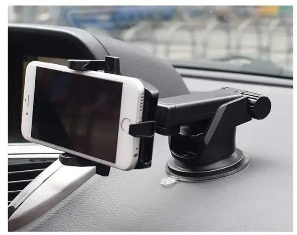 Revolex: 360Â° Rotating Car Dashboard Mobile Holder with Strong Suction Cup & Quick Release Button