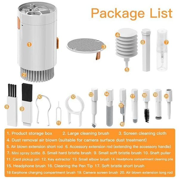 CleanPro: 20-in-1 Electronic Gadget Cleaning Tool & Multipurpose Device Cleaner for Laptops, Macbooks, Smartphones, Keyboards, Gaming PC & AirPods