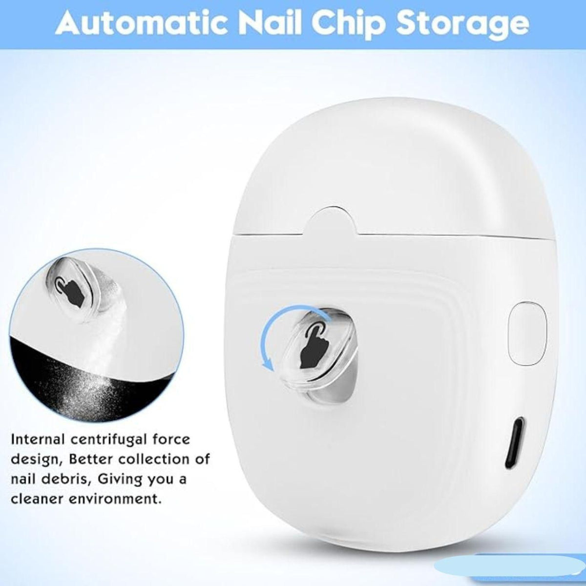 ClipEase: Rechargeable Electric Nail Clipper â€“ Automatic & Cordless Nail Trimmer for Kids, Elderly & Easy Grooming