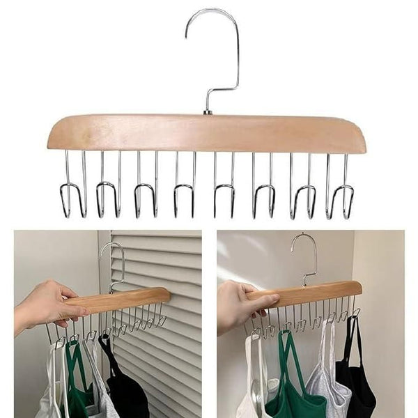 HookNest: 8-in-1 Multi-Purpose Hanger for Ties, Belts & Clothes â€“ Space-Saving & Sturdy Design