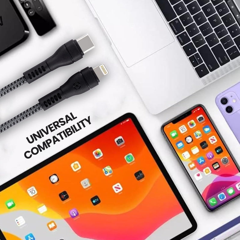 Nextech Sync & Charge USB-C to 8 Pin Cable, Fast Charging & Data Transfer, Compatible with iPhone, iPad, Android Devices