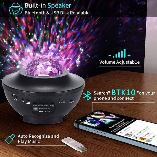 Trippiyii: Galaxy Star Projector with Bluetooth Speaker, Remote Control & Multicolor LED Lights for Bedroom & Home DÃ©cor