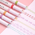 Doodle: 6 Roller Highlighter & Outline Sticker Pens â€“ Magic Border Markers for Scrapbooking, Art & Stationery