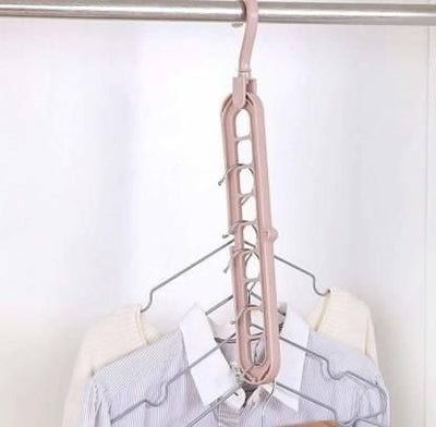 Hangaroo: 3-Pack Space-Saving Folding Hangers with 360Â° Swivel Hook & 9-Hole Anti-Skid Design for Closet Organization