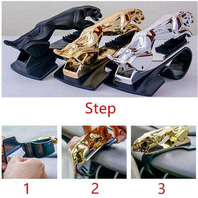 JagMount: 360Â° Rotating Car Phone Holder with Adjustable Dashboard Clip for Secure Mounting
