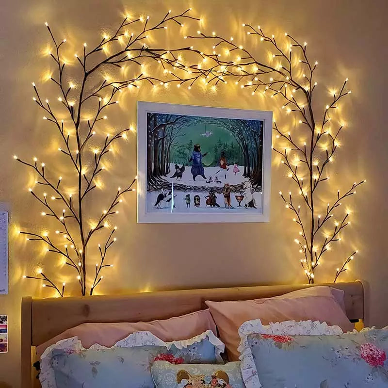 VineGlow: Enchanted Willow Vine Tree Light with 160 LED Fairy Lights & Remote Control for Magical Home DÃ©cor