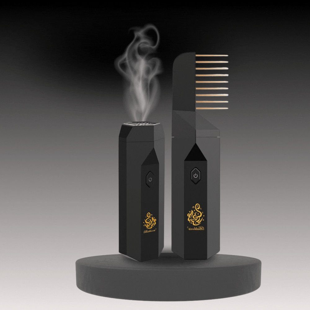 Divine: Rechargeable Bakhoor Natural Fragrance Comb & Electric Incense Diffuser for Hair, Aromatherapy, Meditation & Yoga