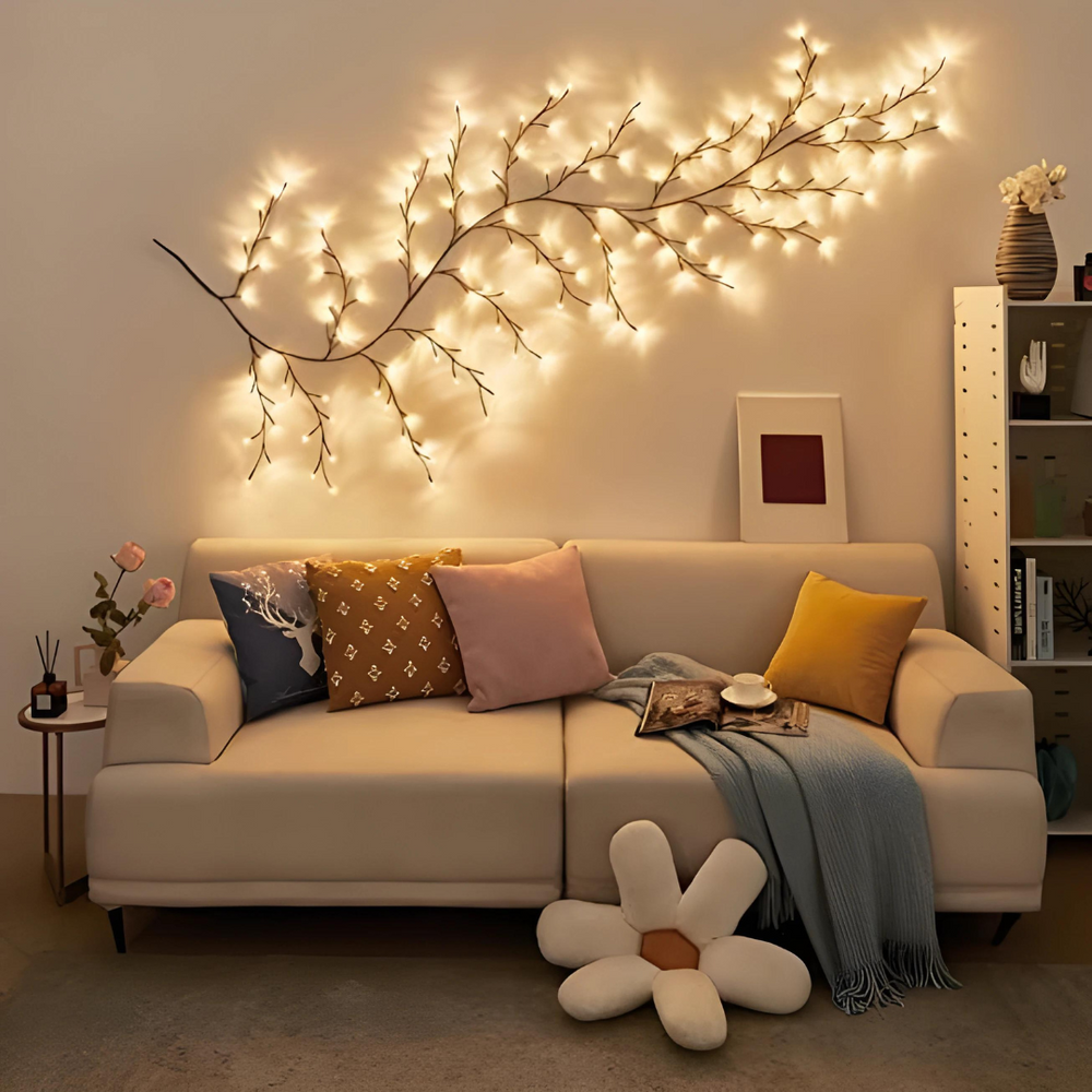 VineGlow: Enchanted Willow Vine Tree Light with 160 LED Fairy Lights & Remote Control for Magical Home DÃ©cor