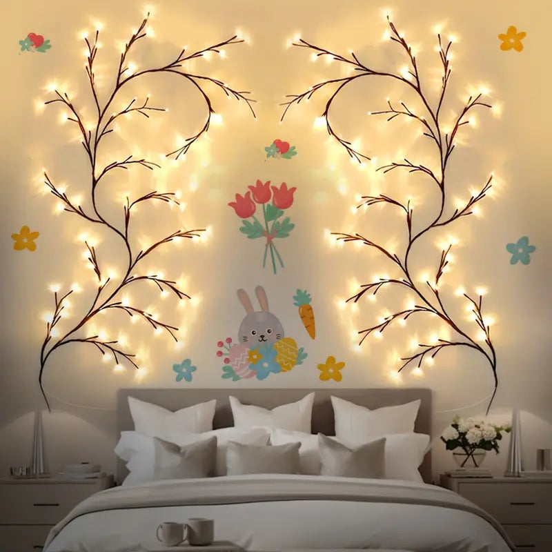 VineGlow: Enchanted Willow Vine Tree Light with 160 LED Fairy Lights & Remote Control for Magical Home DÃ©cor