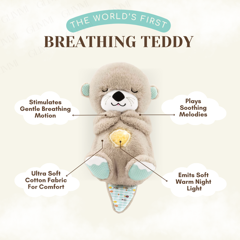 Snugsy: Soothing Viral Plush Teddy with Gentle Breathing Motion, Night Light & Music â€“ Soft Cuddly Sleep Companion