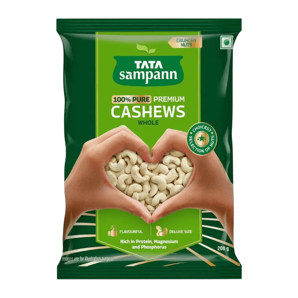 Premium Cashews | Rich in Protein, Magnesium, Phosphorus | Deluxe Size | Upto 20 Quality Parameters Tested | Crunchy | 200g / 500g / 1Kg