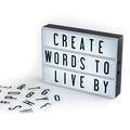 MBox: A4 LED Cinema Light Box with 96 Letters & Symbols, Custom Message Display Board for Home DÃ©cor, Gifting & Mood Lighting