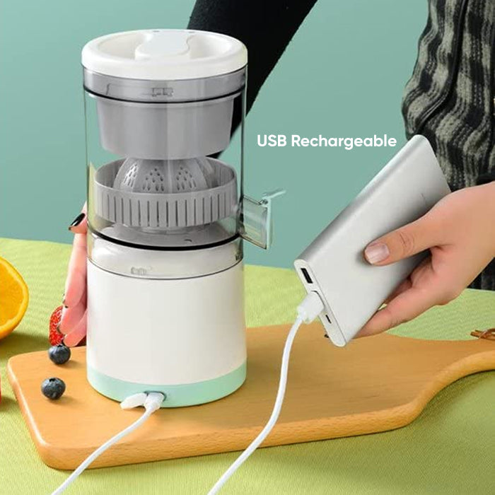 Pulpo: USB Rechargeable Electric Citrus Juicer â€“ Portable Lemon & Orange Squeezer with High Juice Yield, 45W Motor & Easy Travel Design for Fresh Juice On-the-Go