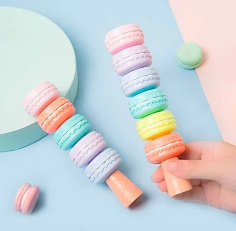 Macaron: Pastel Highlighter Set (6-Piece) â€“ Soft Color Markers for Books, Notes & Aesthetic Stationery Lovers