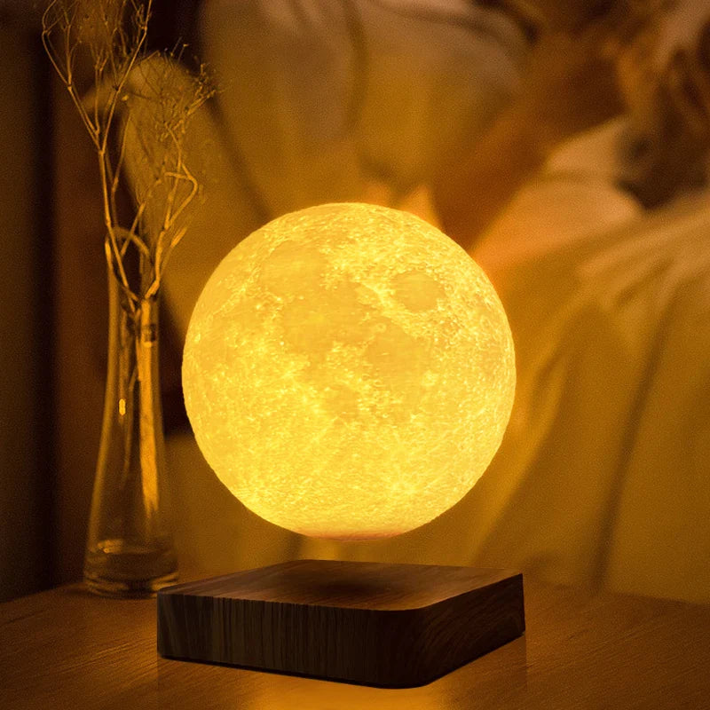 Orbit: Luxe Floating Moon Lamp with Magnetic Levitation, Spinning LED Light & 3 Color Modes for Home & Office DÃ©cor