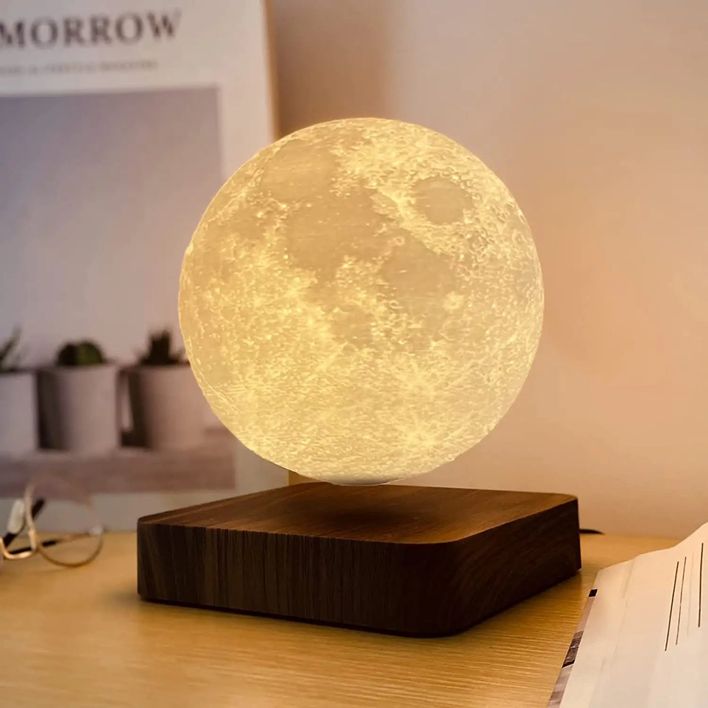 Orbit: Luxe Floating Moon Lamp with Magnetic Levitation, Spinning LED Light & 3 Color Modes for Home & Office DÃ©cor