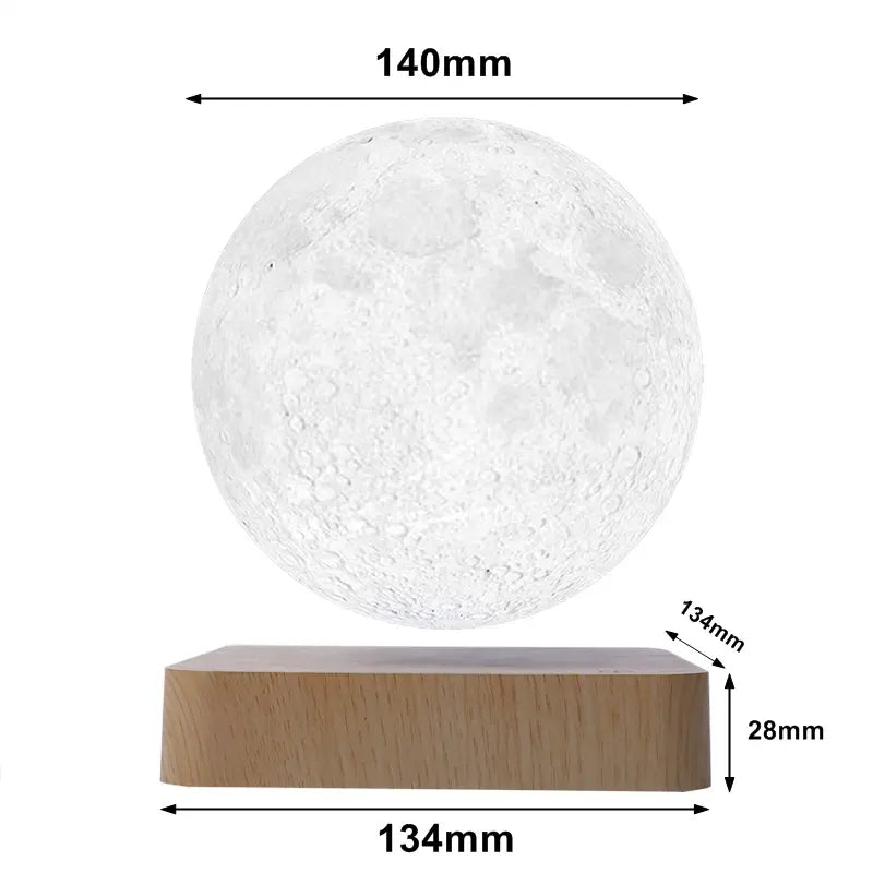 Orbit: Luxe Floating Moon Lamp with Magnetic Levitation, Spinning LED Light & 3 Color Modes for Home & Office DÃ©cor