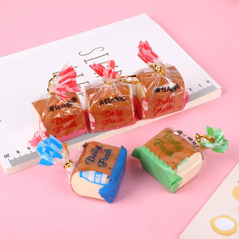 Loaf: 4-Piece Toast Bread Eraser Set â€“ Cute & Fun Stationery for Students & Office Use (Pack of 3)