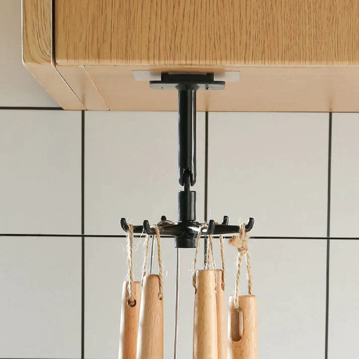 SpinHook: 360Â° Rotating Hook for Kitchen Organization (Pack of 2)