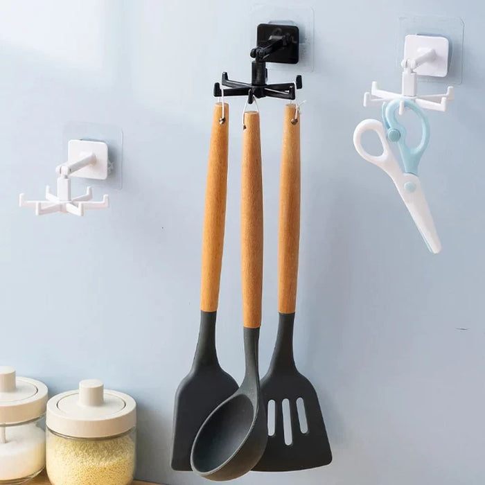 SpinHook: 360Â° Rotating Hook for Kitchen Organization (Pack of 2)