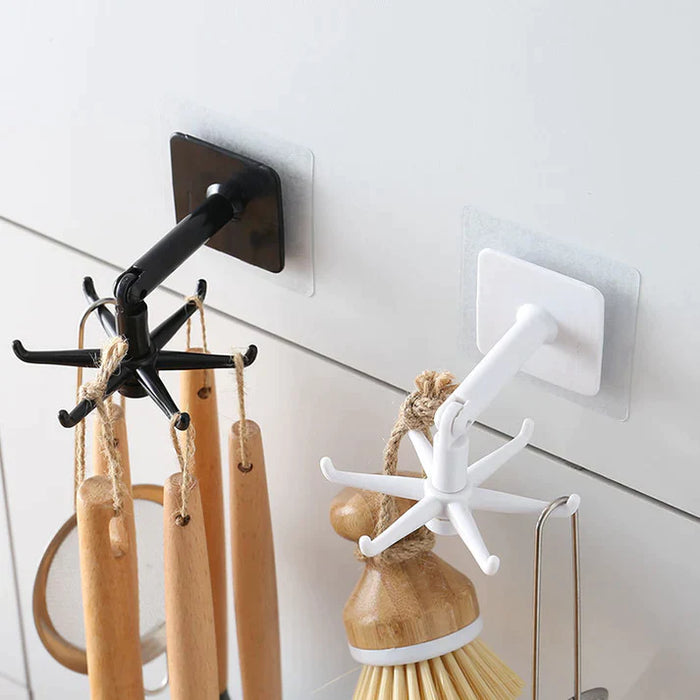 SpinHook: 360Â° Rotating Hook for Kitchen Organization (Pack of 2)