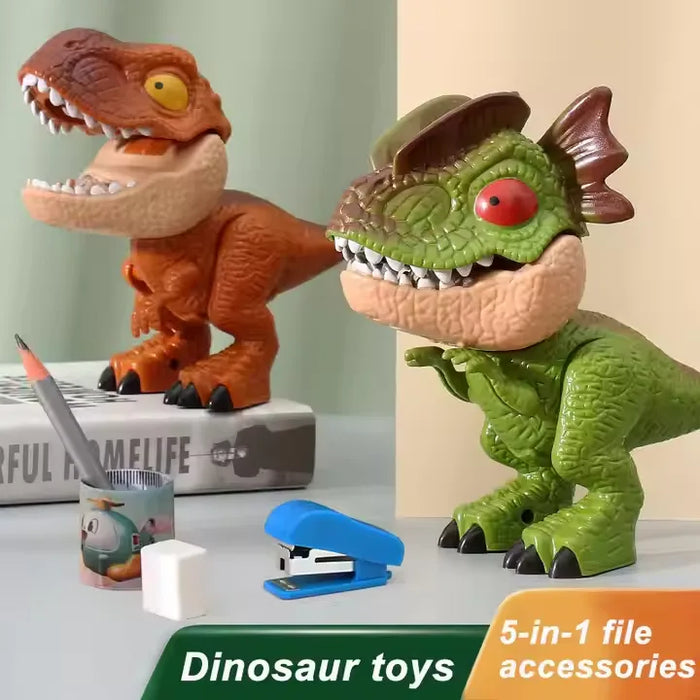 DinoKit: Unique 5-in-1 Dinosaur Stationery Set with Pencil Case & Writing Essentials â€“ Fun School Supplies & Perfect Gift for Kids