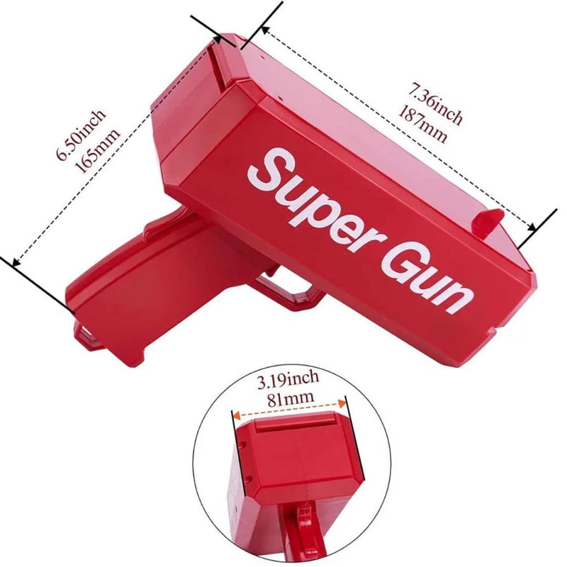 CashBlaster: Ultimate Money Gun for Parties, Weddings & Events â€“ Shoots Fake Cash with Automatic Trigger, 100 Fake Dollar Bills Included