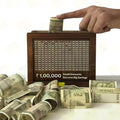 DreamBank: Wooden Savings Bank with Visual Tracker â€“ Daily Motivation Piggy Bank for Goal Saving, Habit Building & Gifting