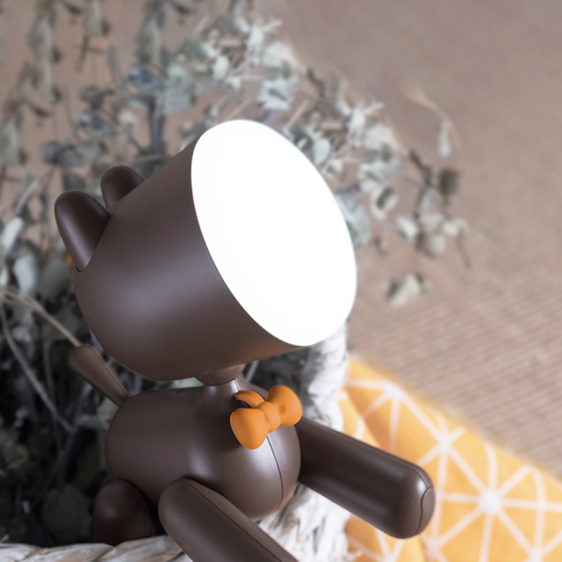 TailWag: Adorable Puppy Table Lamp with USB Rechargeable LED & Foldable Design for Kids' Room & Nursery DÃ©cor