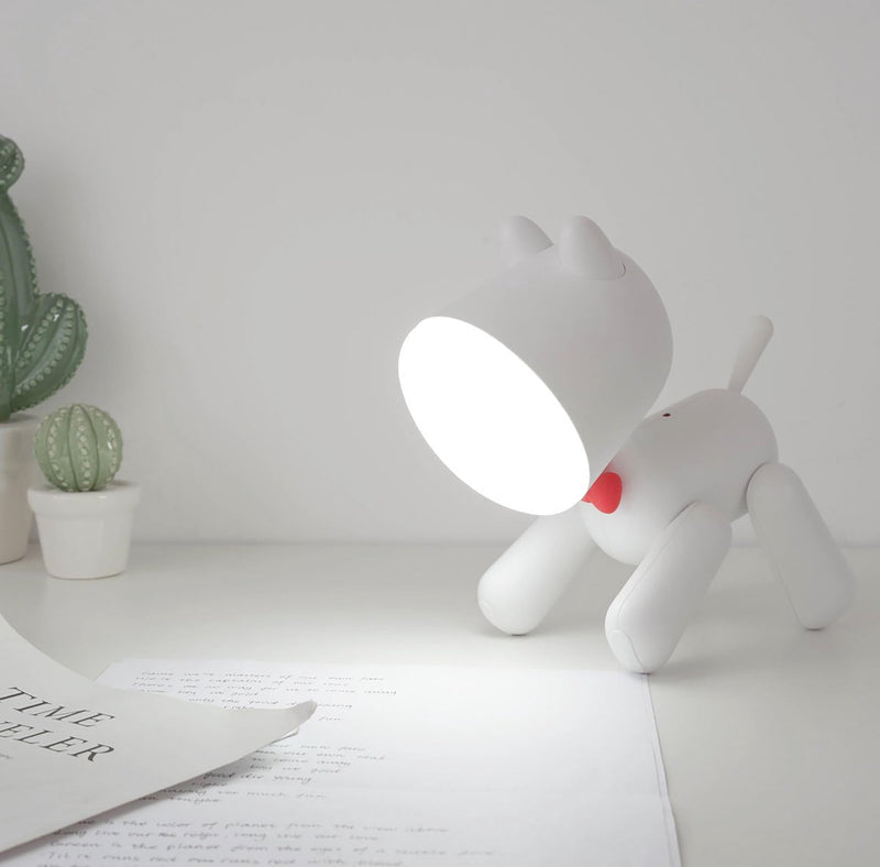 TailWag: Adorable Puppy Table Lamp with USB Rechargeable LED & Foldable Design for Kids' Room & Nursery DÃ©cor