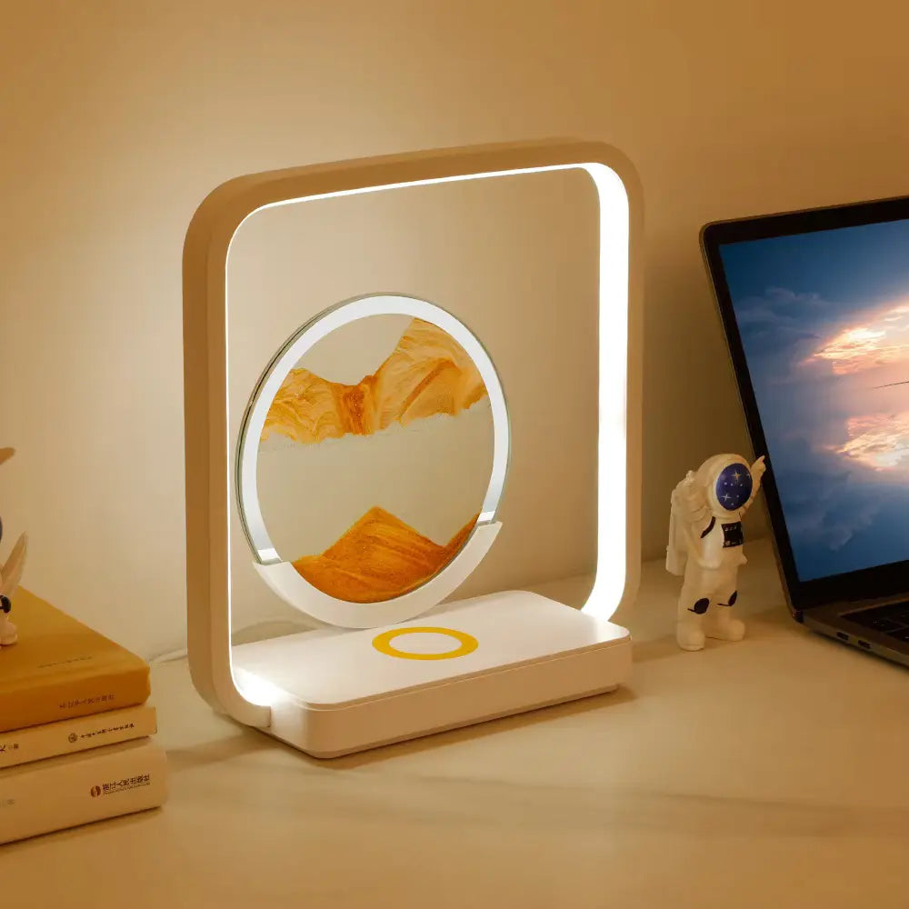 SandX: 3D Quicksand LED Lamp with Wireless Charging & Liquid Motion Art for Relaxing Desk & Bedroom DÃ©cor