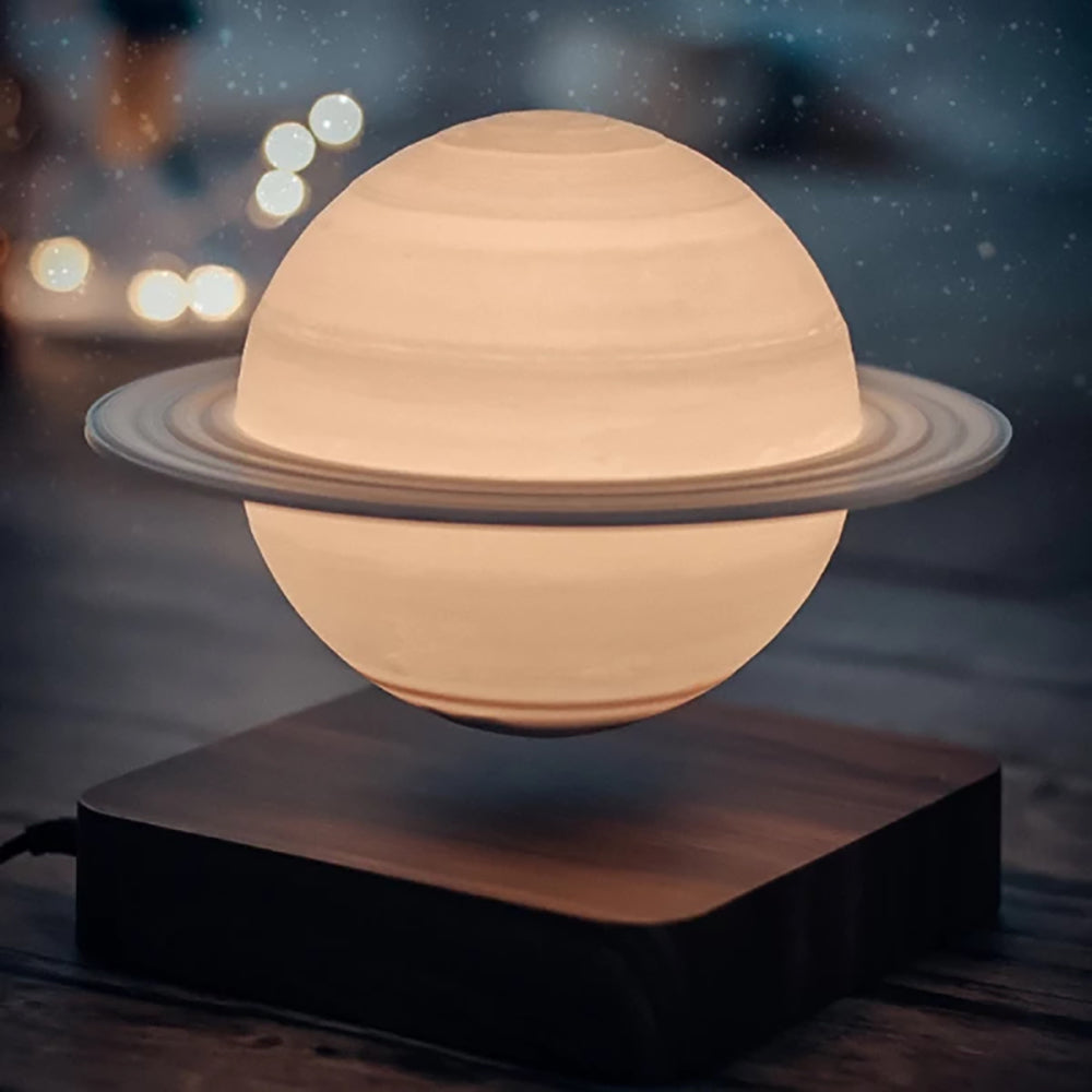Elysium: 3D Floating Saturn Lamp with Magnetic Levitation, 360Â° Rotation & Touch-Control LED for Home & Office DÃ©cor