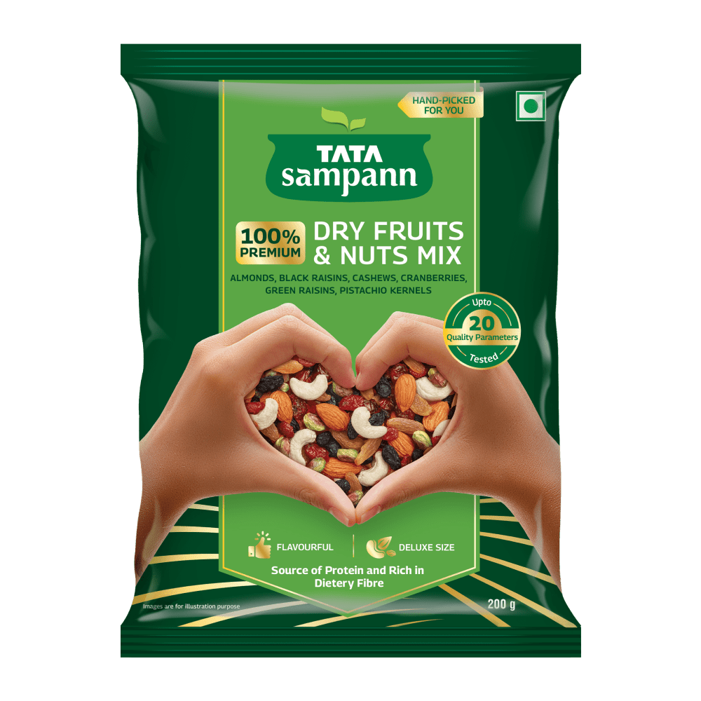 Delight Nut & Dry Fruit Mix | Power Packed | Crunchy Snack  | High in Protein & Dietary Fibre | 200g