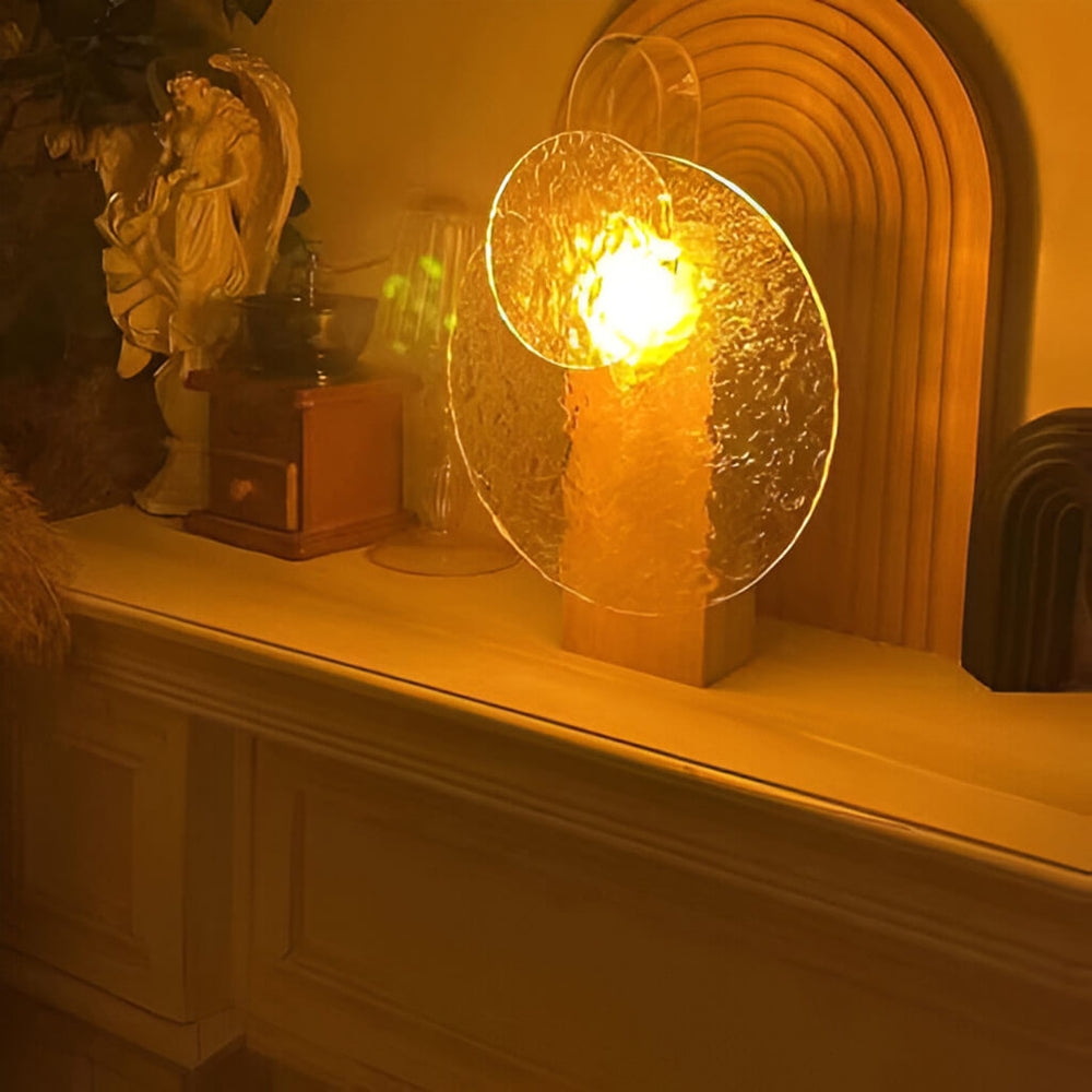 Wavi: Rotating Ripple Ambient Night Lamp with Water Wave Projection, Touch Control, Colour Changing Sunset Glow for Bedroom & Home Aesthetic DÃ©cor