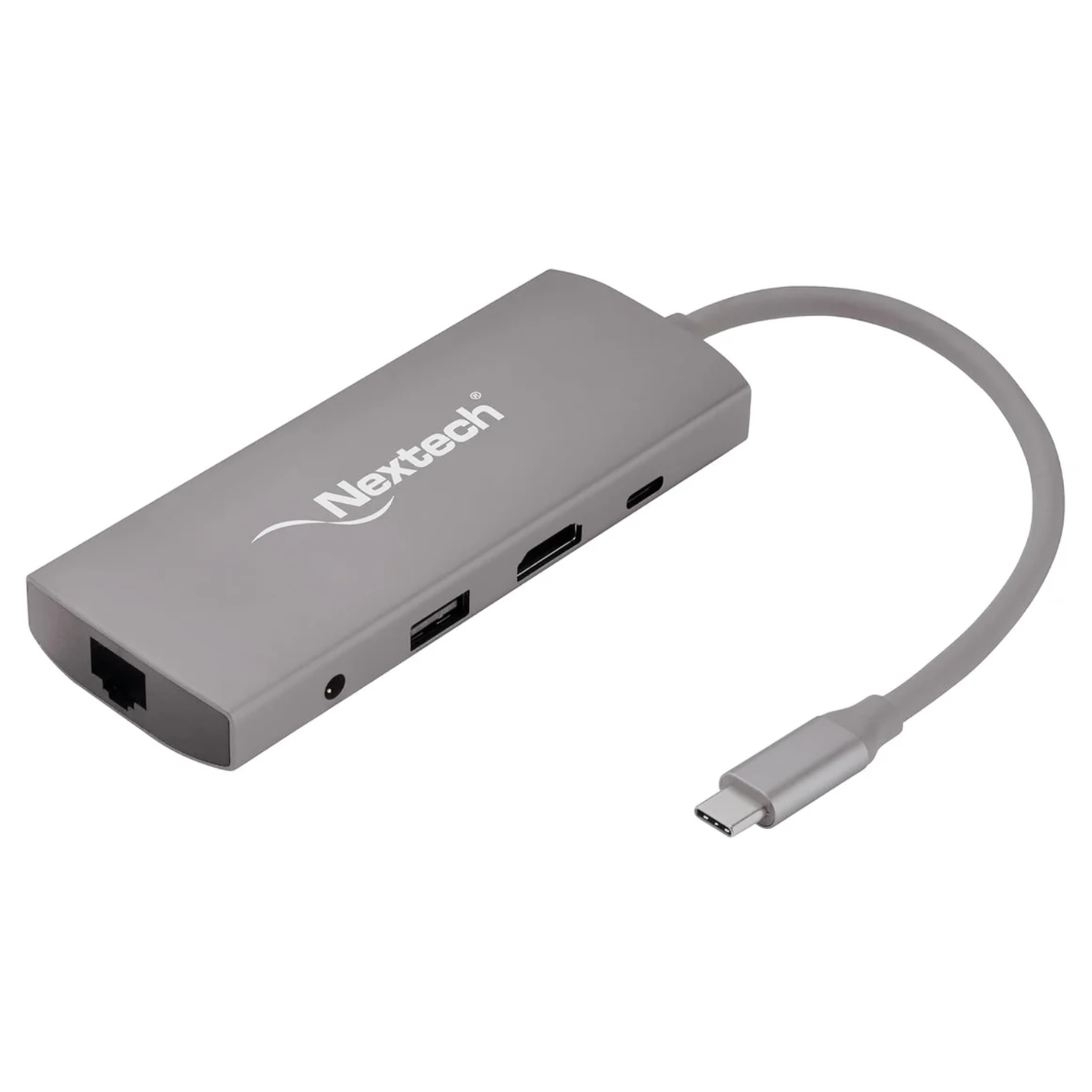 Nextech 9-in-1 USB-C Hub Docking Station â€“ Type-C Adapter with 4K HDMI, Gigabit LAN, PD 100W Charging, USB 3.0 Ports, SD/TF Card Reader, Audio Jack â€“ Compatible with MacBook, Windows â€“ Space Grey