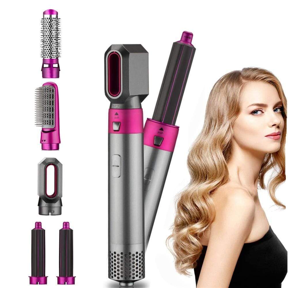 HairGrab: 5-in-1 Hair Styler with Hair Dryer, Air Brush, Straightener, Curler & Volumizer â€“ 1000W One-Step Styling Tool