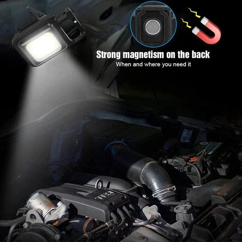 Lumi: Magnetic Keychain Mini LED Torch with Hook, Type-C port, Bottle Opener & Kickstand