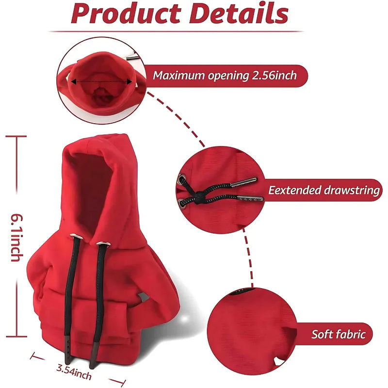 ShiftCozy: Universal Car Gear-Shift Hoodie â€“ Cute & Funny Sweater Cover for Gear Knob Protection & Decoration